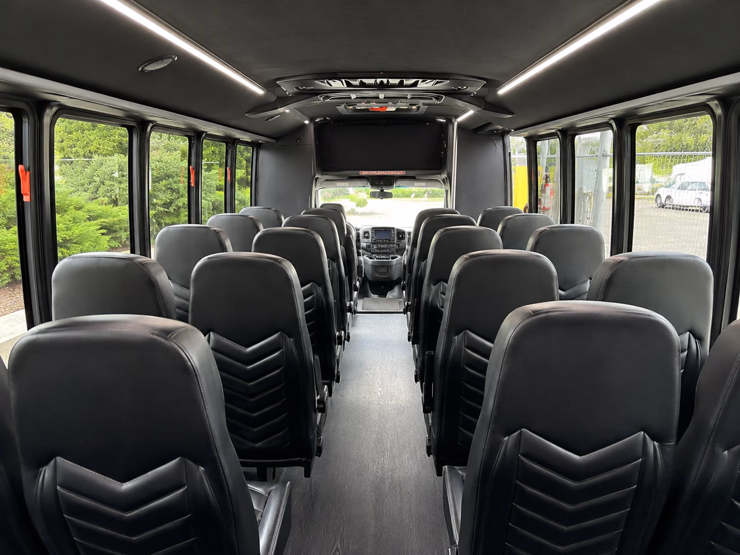 high school playoff and college game buses across central texas
