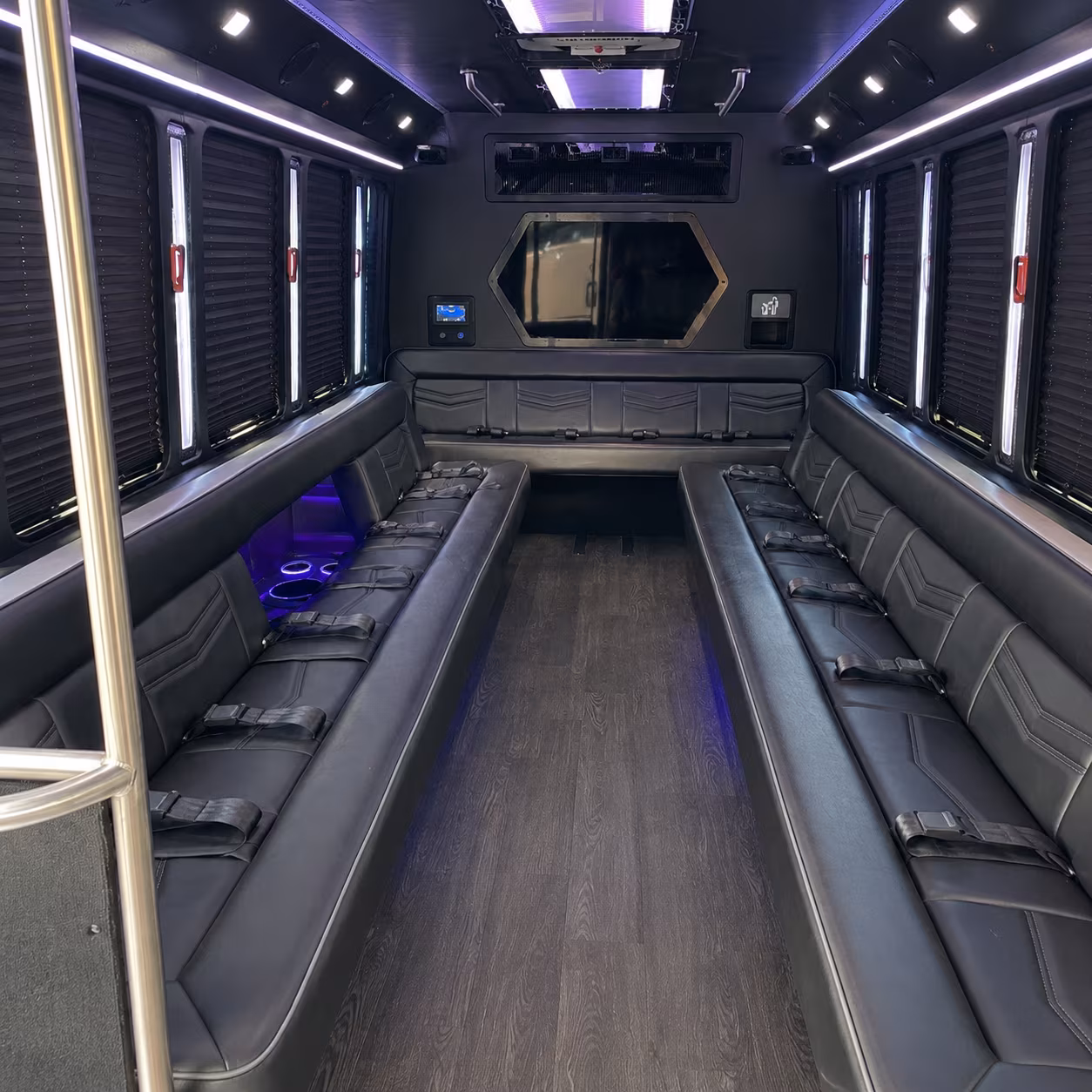 killeen 18 passenger party bus interior