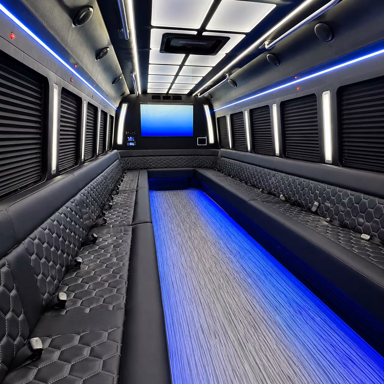 killeen 50 passenger party bus inside