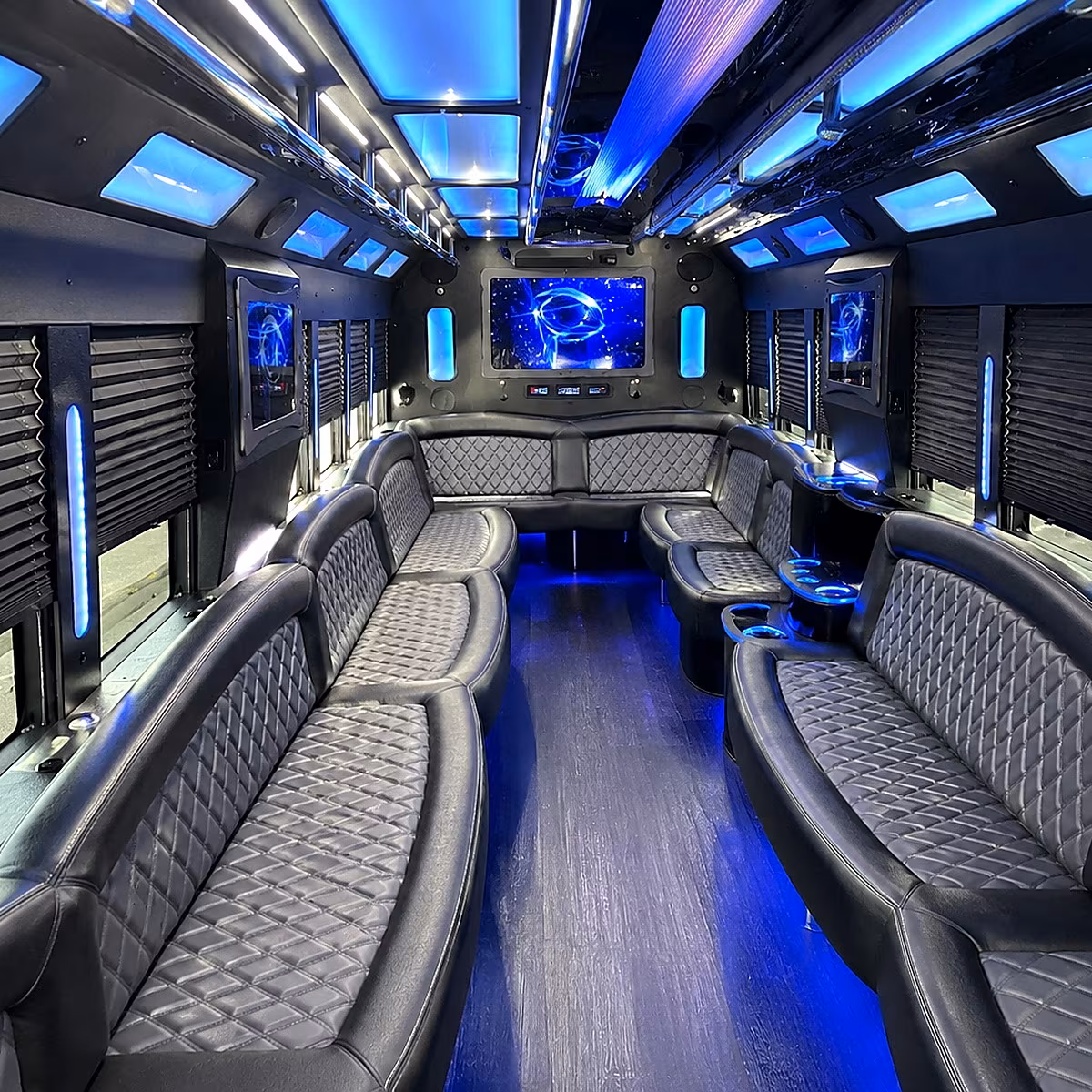 killeen 50 passenger party bus interior